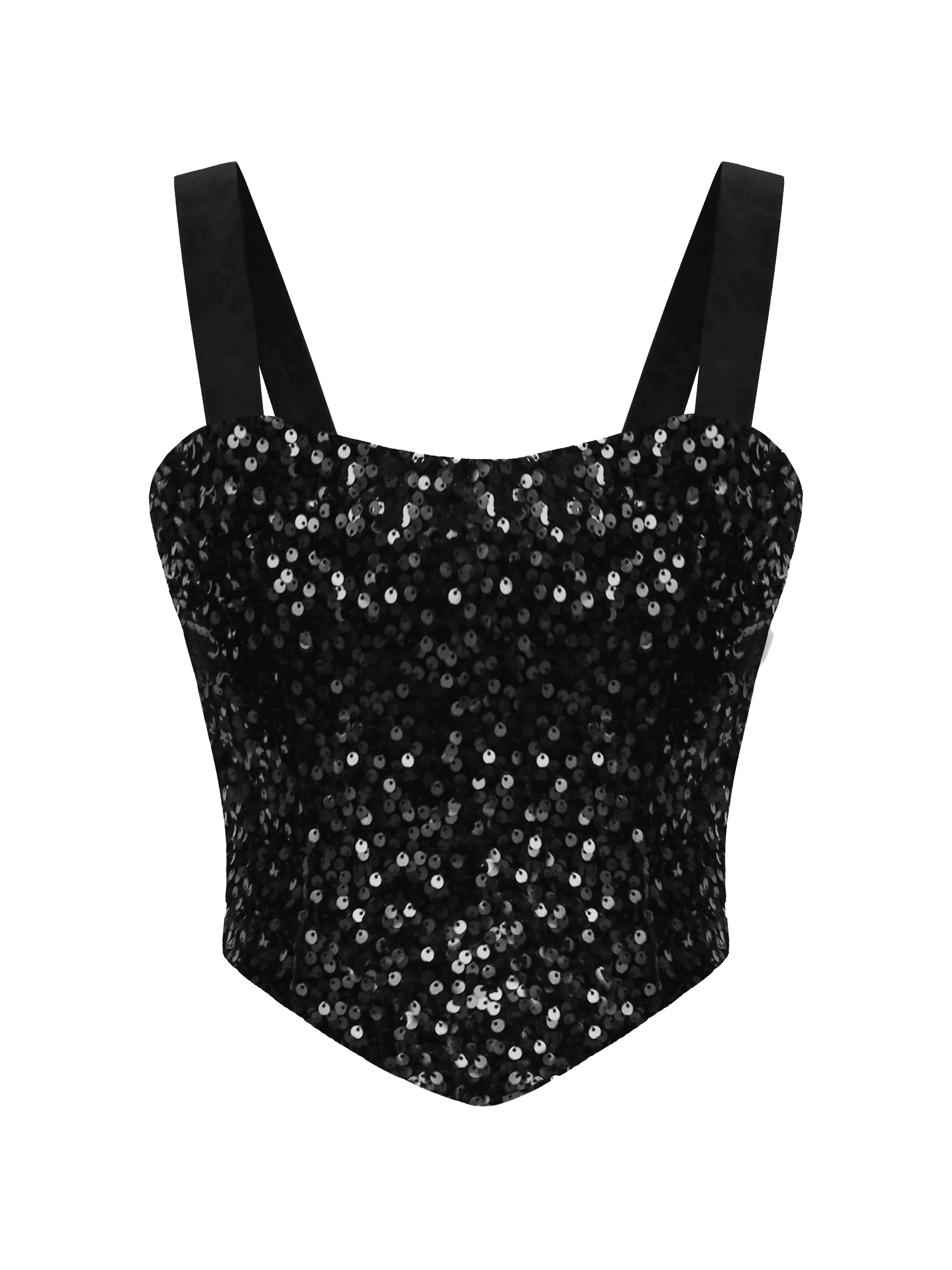 sequin-embellished corset top - Image 1