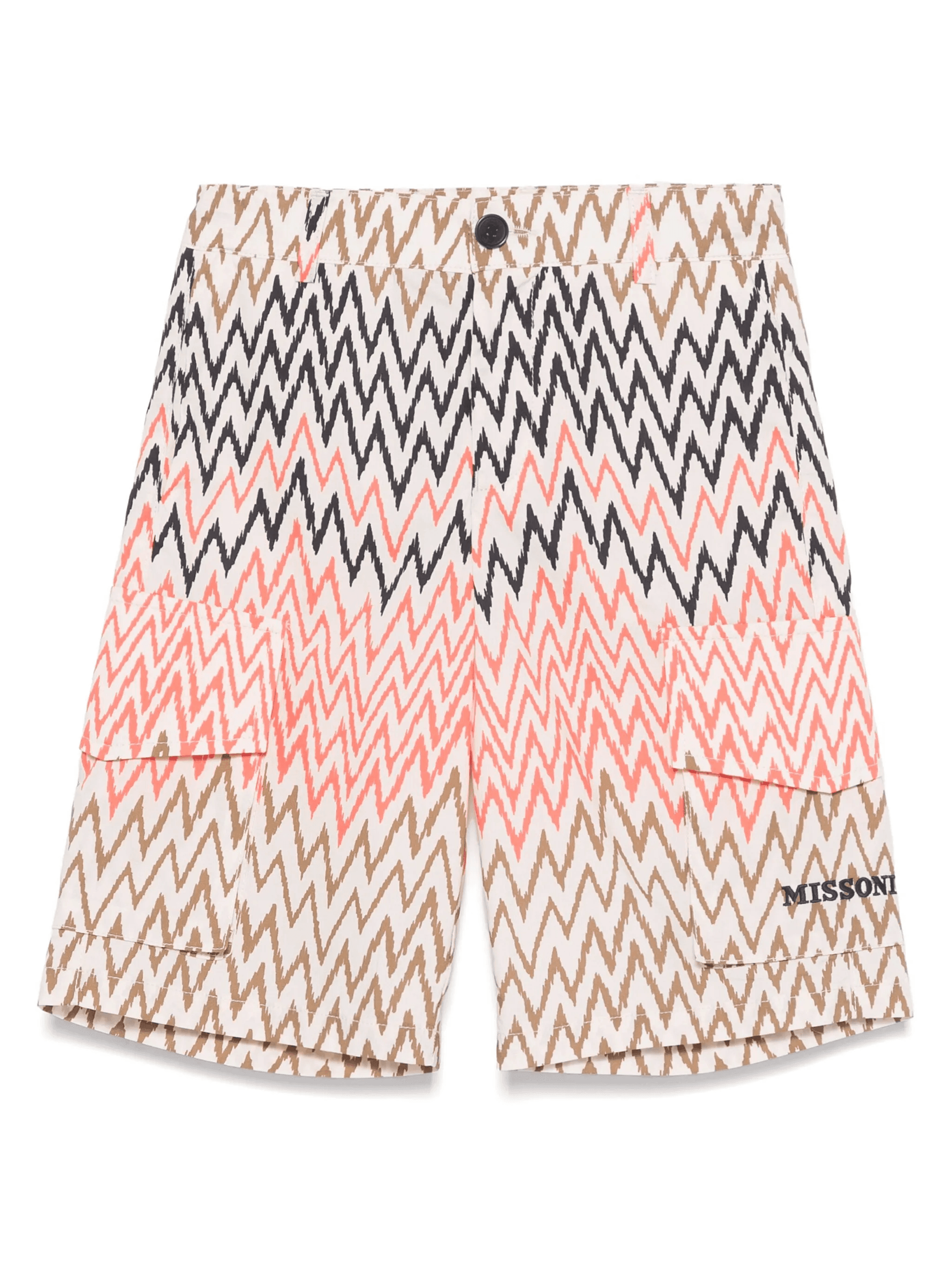 zigzag-print shorts - Image 1