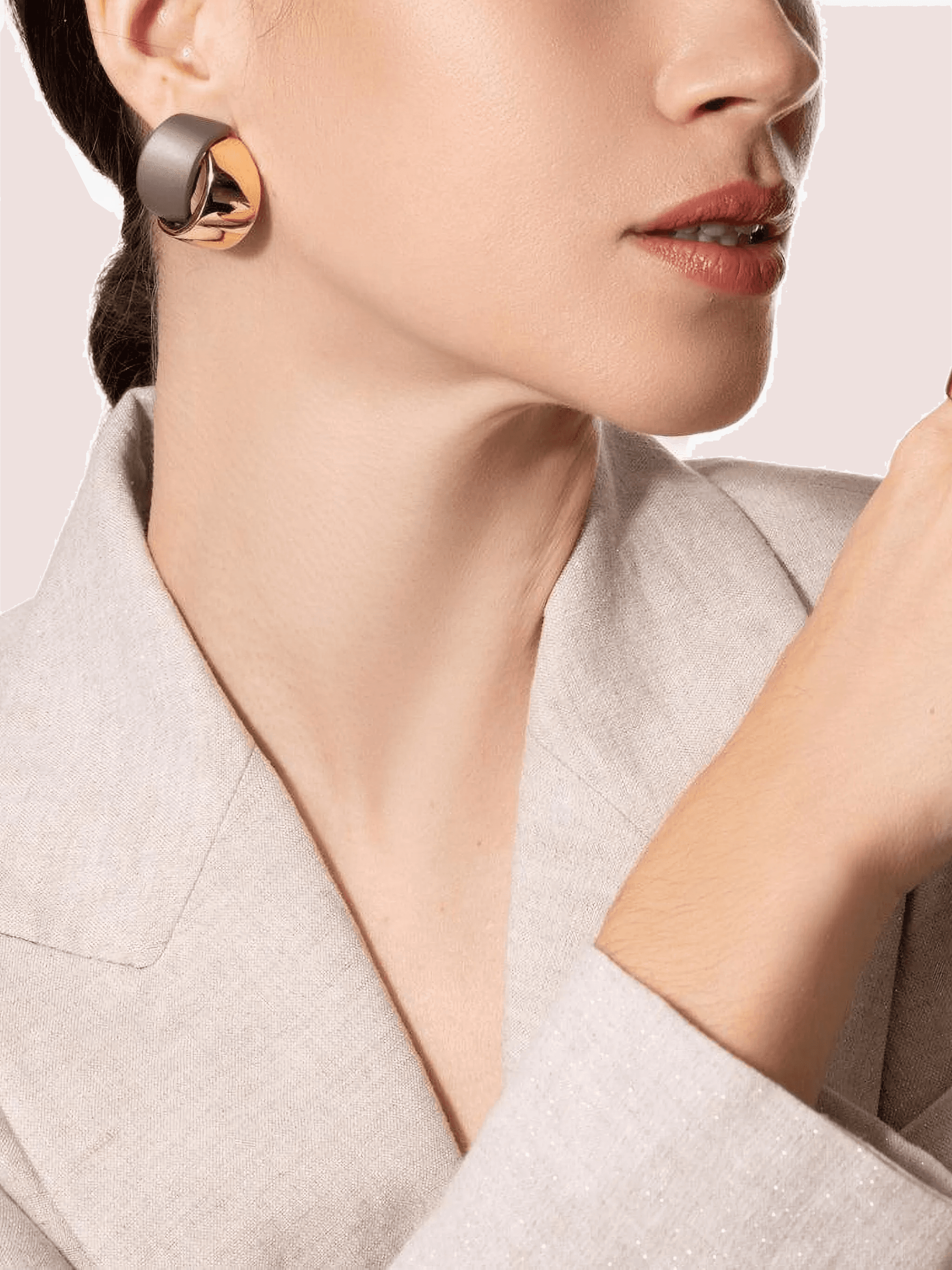 18K rose gold earrings - Image 1