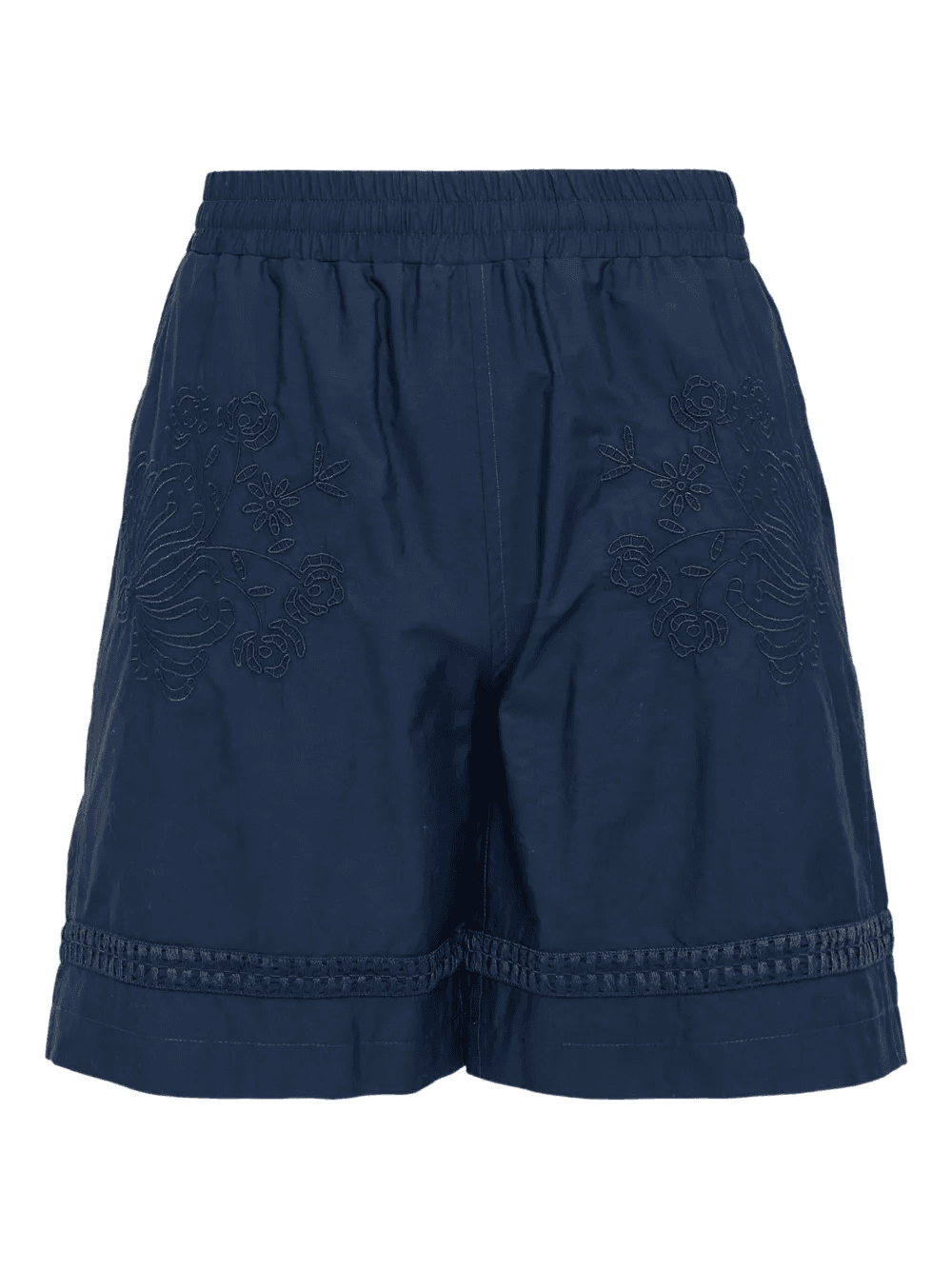 floral-embroidered shorts - Image 1