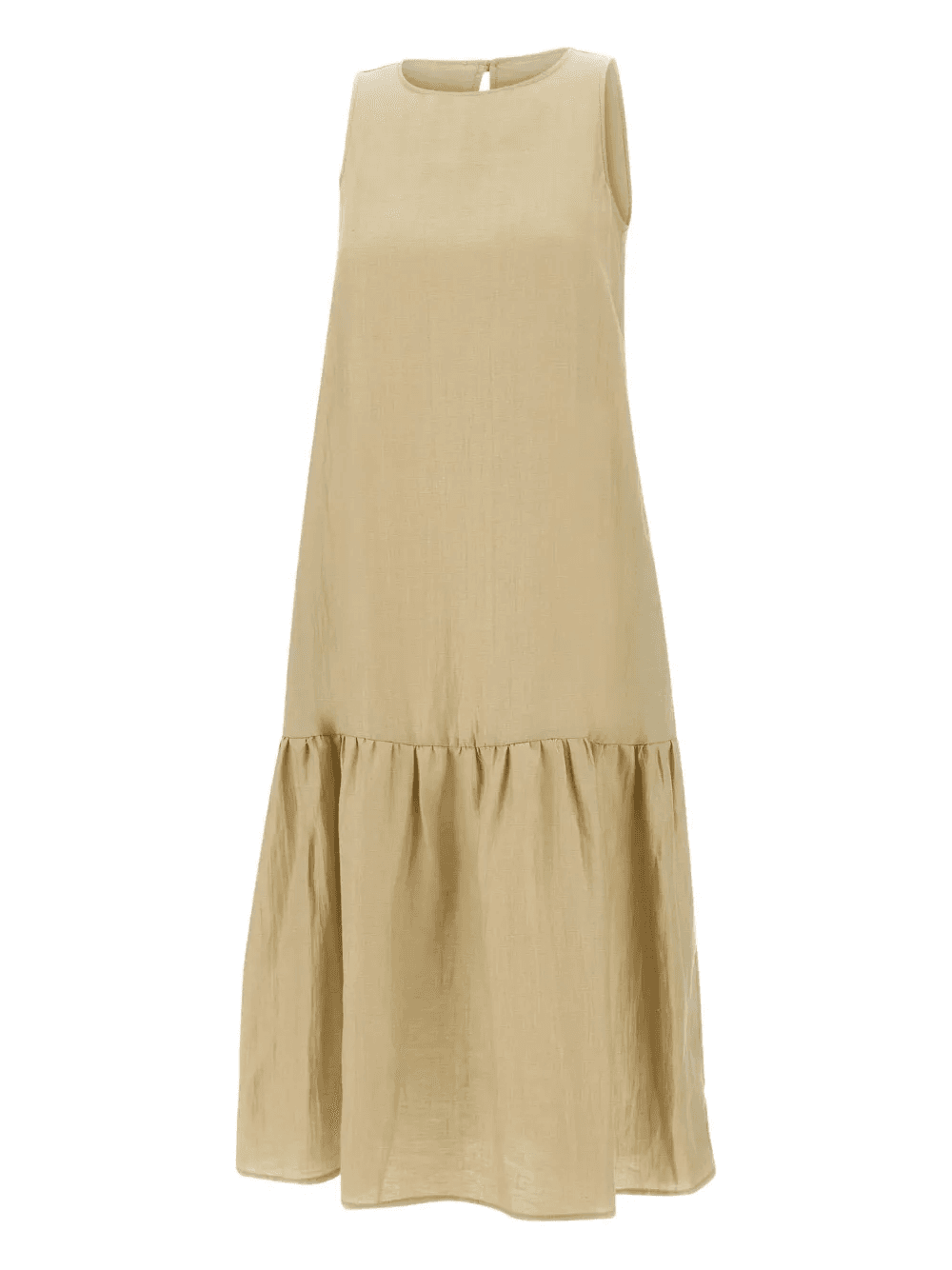 flounced-hem sleeveless dress - Image 1