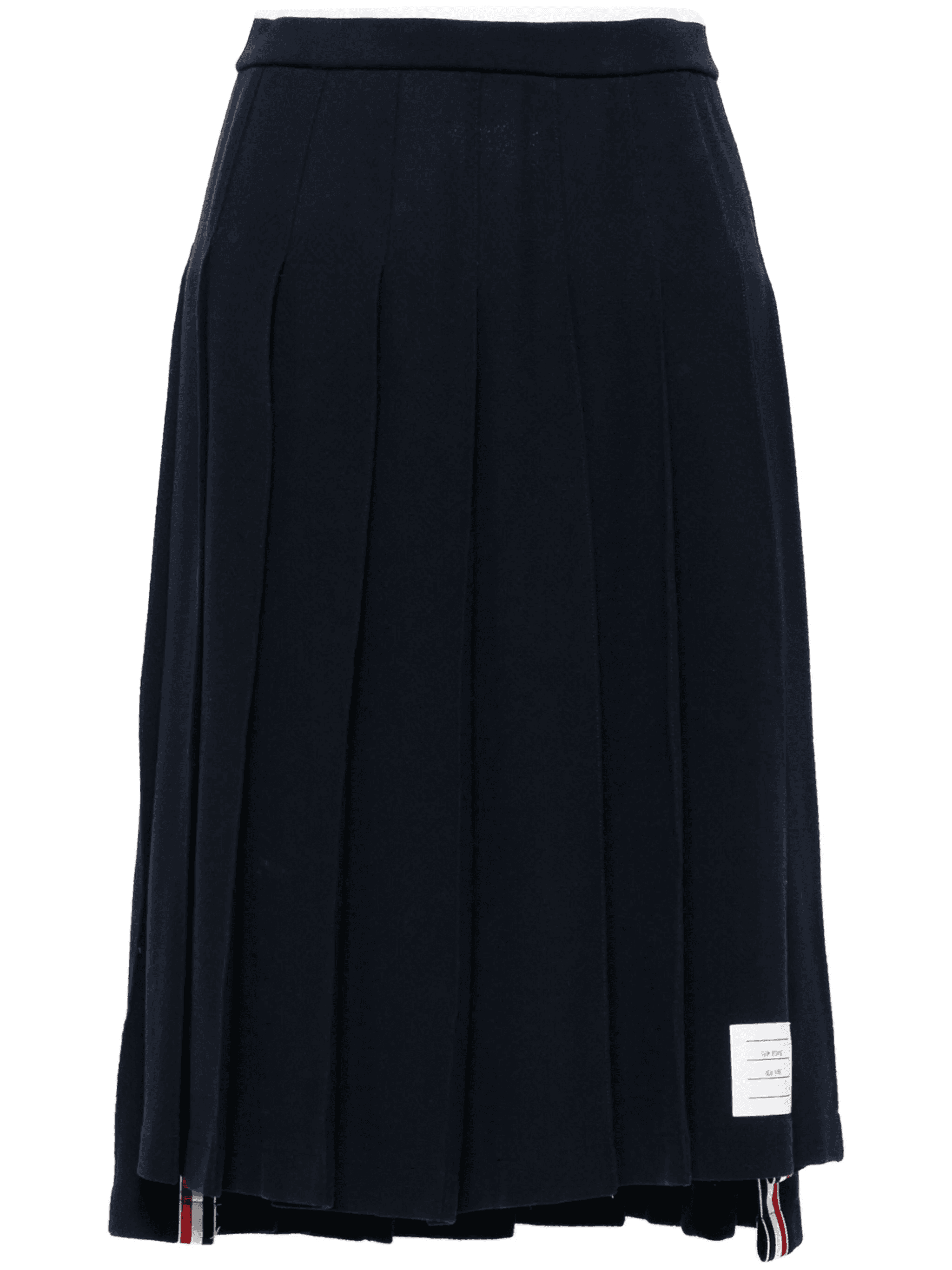 pleated chevron-knit midi skirt - Image 1