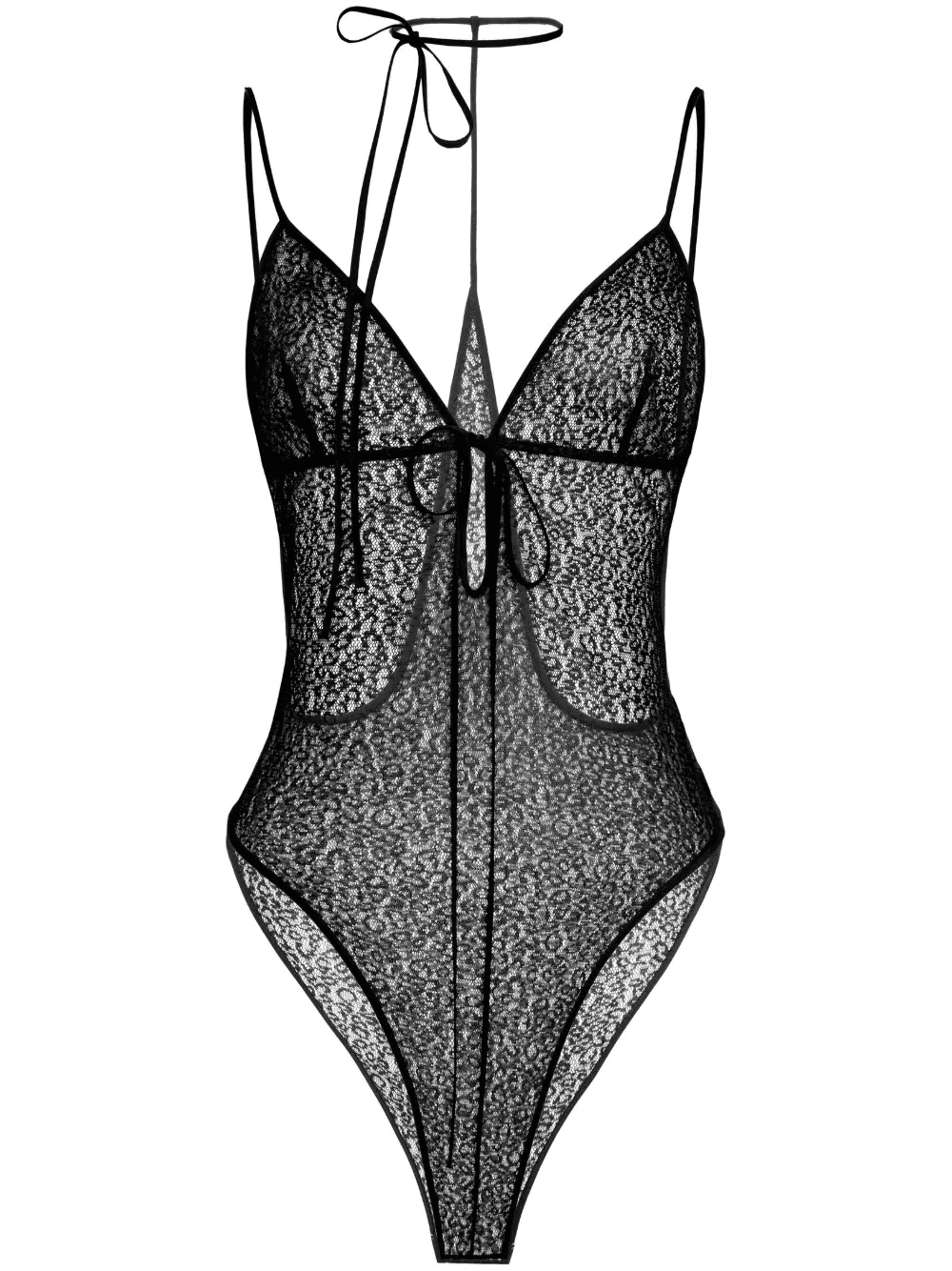halterneck lace bodysuit - Image 1