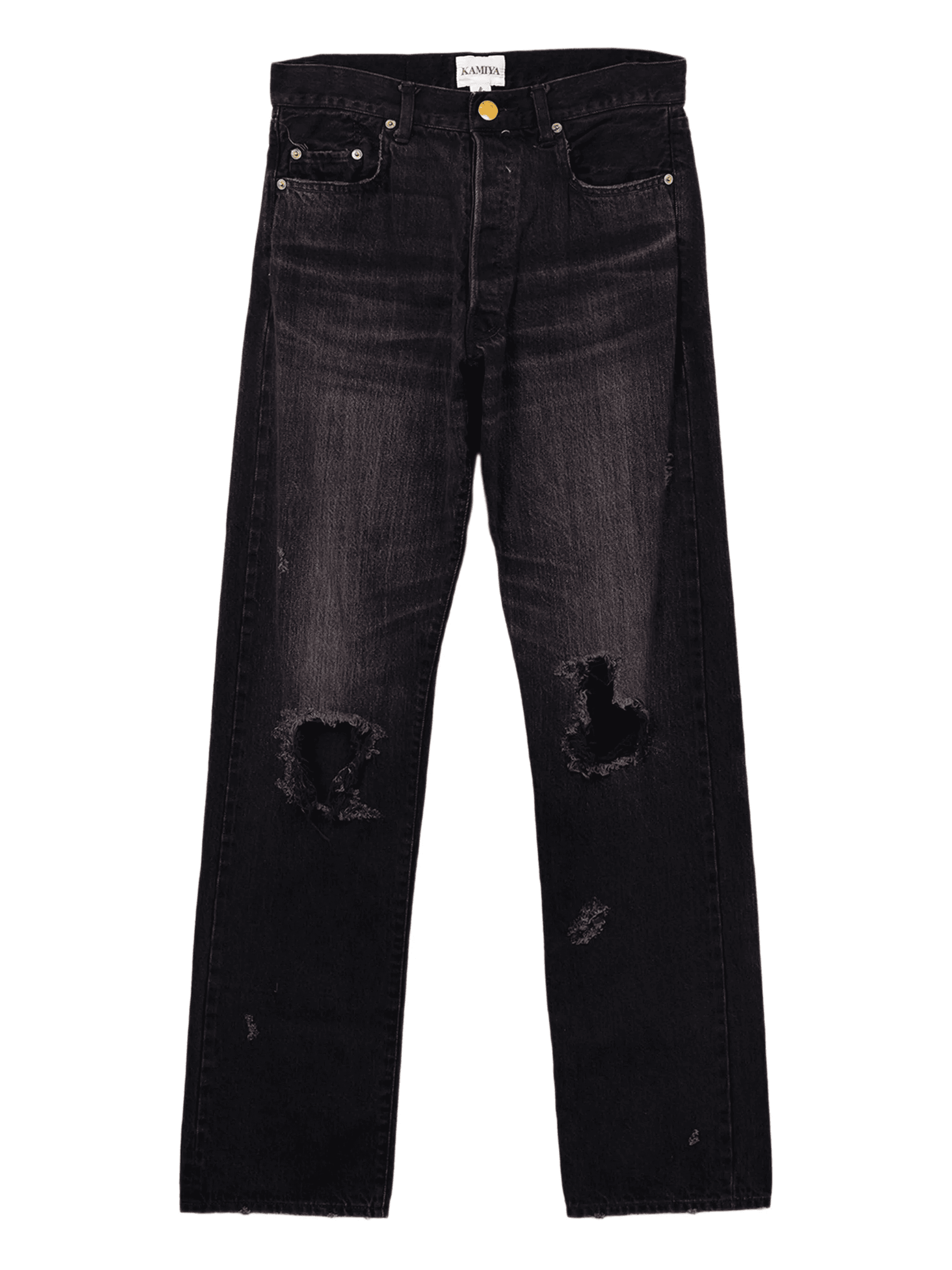 distressed straight-leg jeans - Image 1