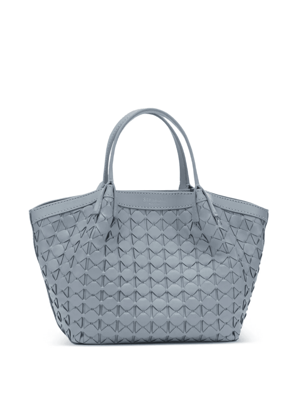 mini Secret woven top-handle tote bag - Image 1