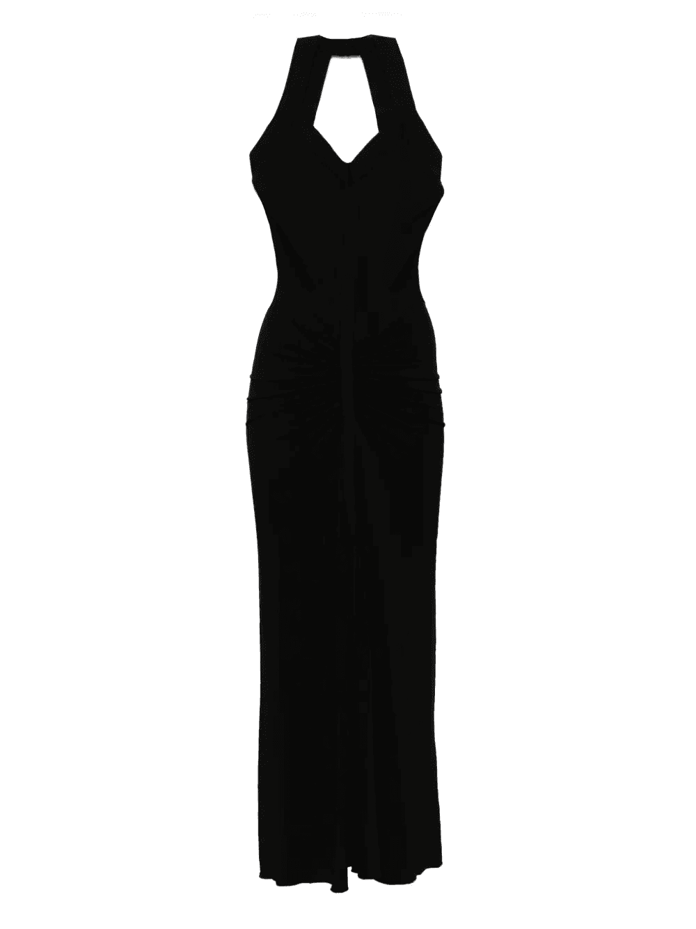 open neck draped midi dress - Image 1