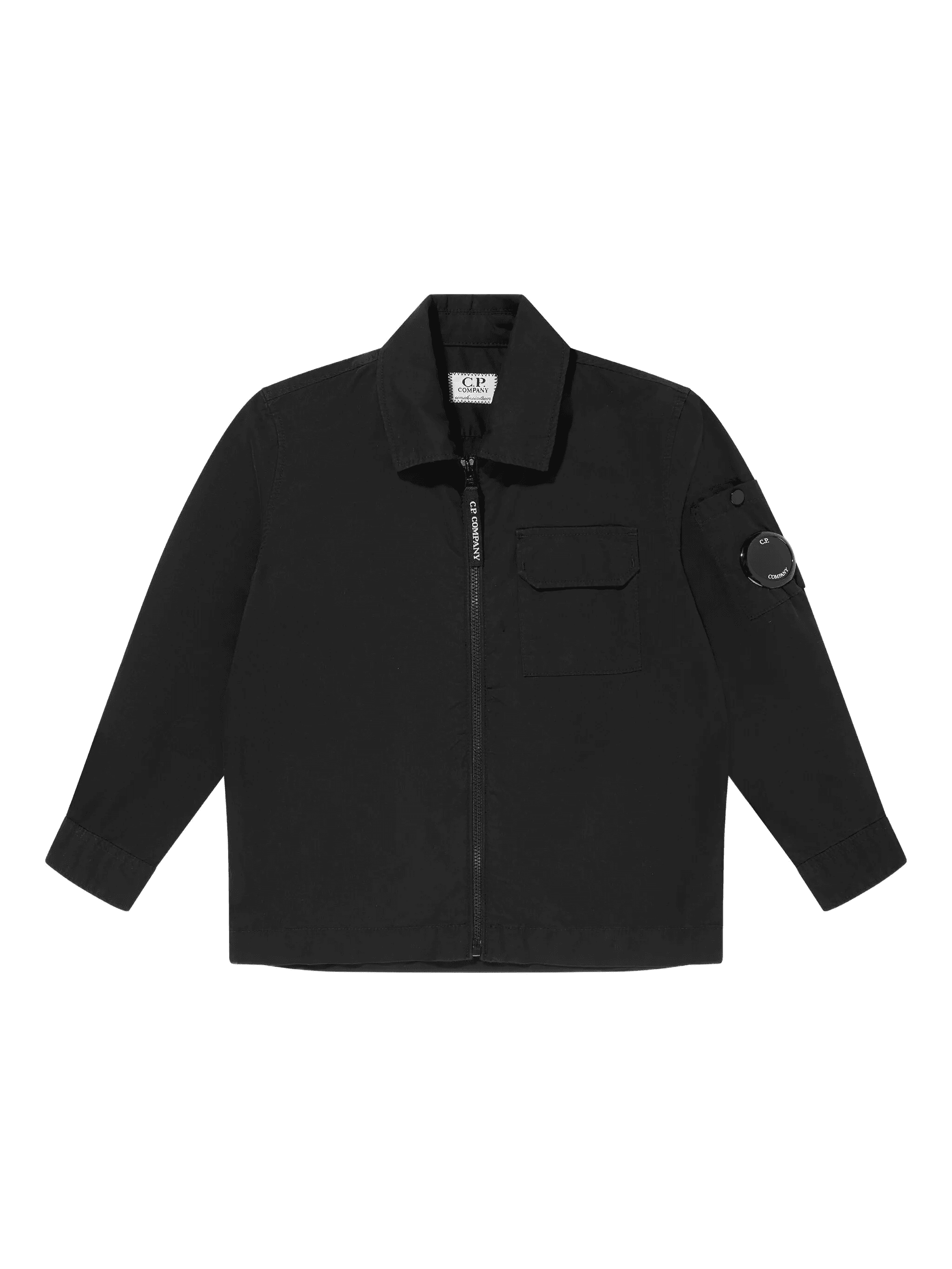 Lens-detail zip-up overshirt - Image 1