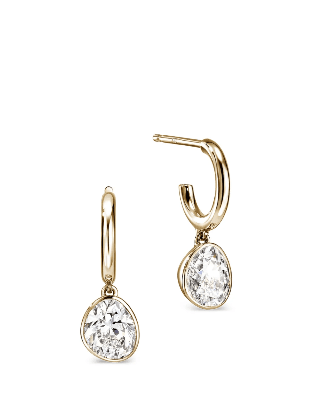 Lovestruck™ gold diamond hoop earrings - Image 1