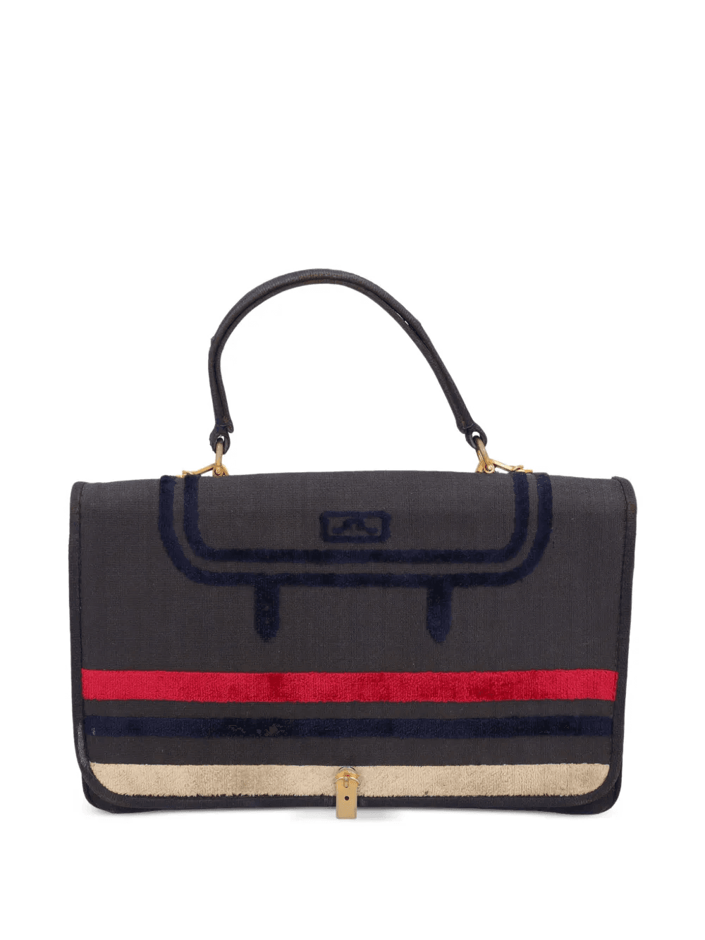 1950-1960s striped handbag - Image 1