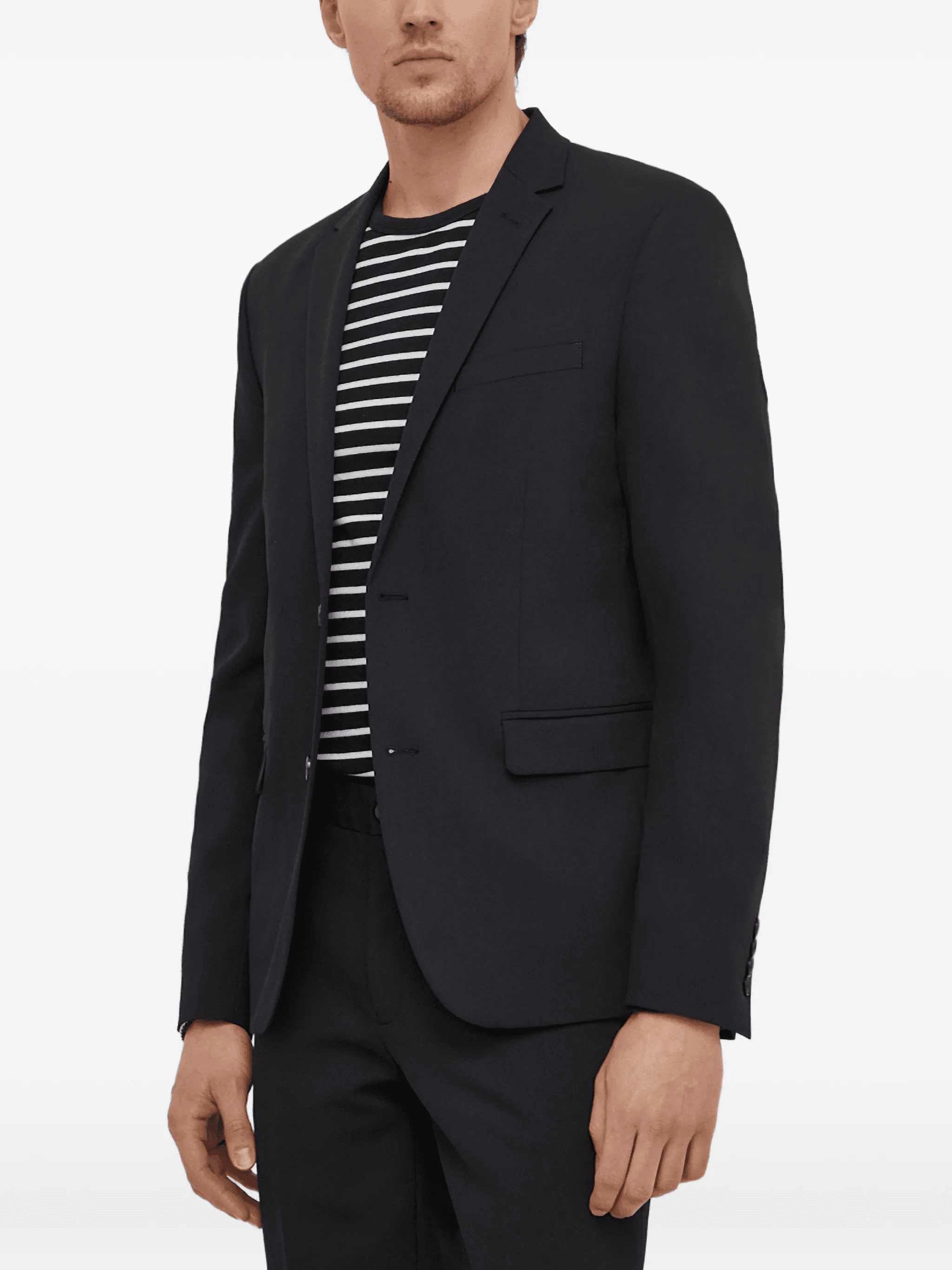 notched lapel single breasted suit - Image 1