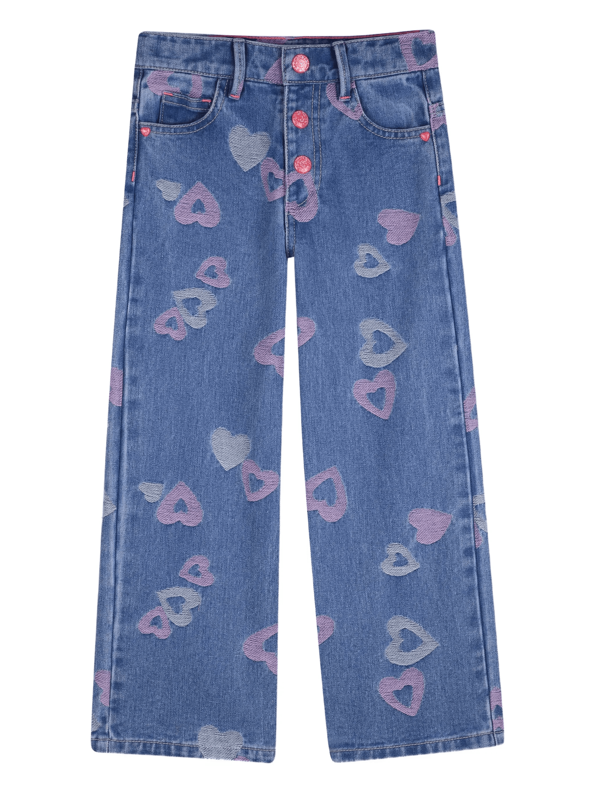 heart-detail jeans - Image 1