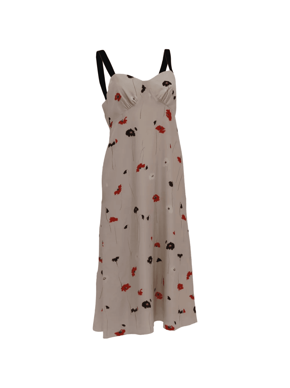 floral-print sleeveless midi dress - Image 1