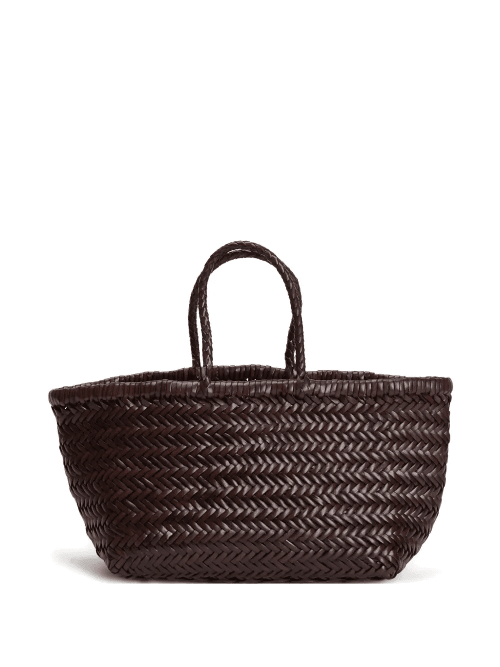 leather-woven tote bag - Image 1