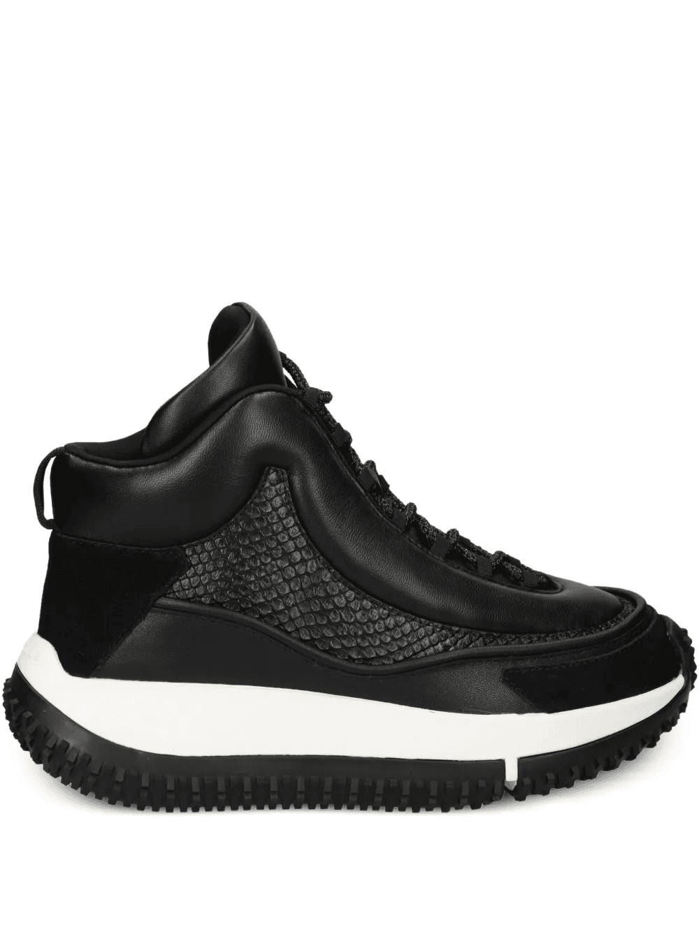 snakeskin-panel leather sneakers - Image 1