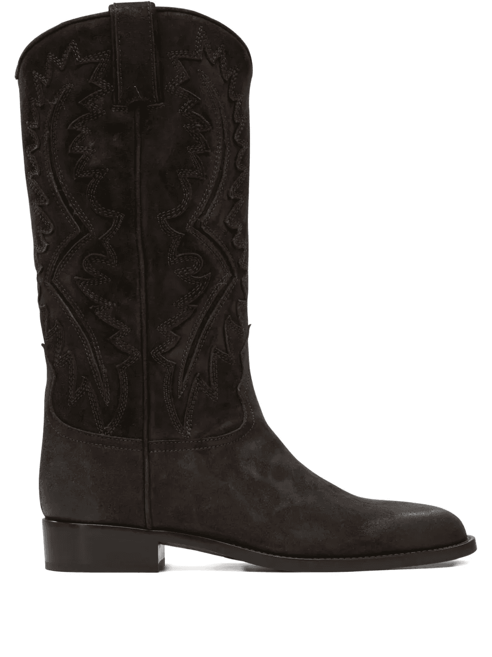 embroidered suede boots - Image 1