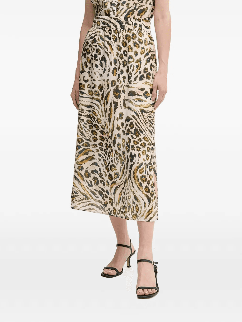 animal-print midi skirt - Image 1