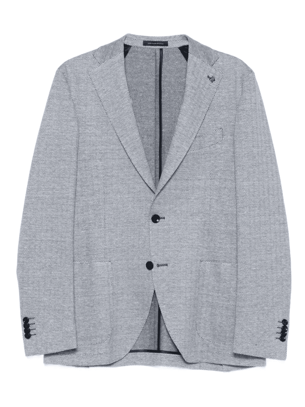 herringbone-pattern blazer - Image 1