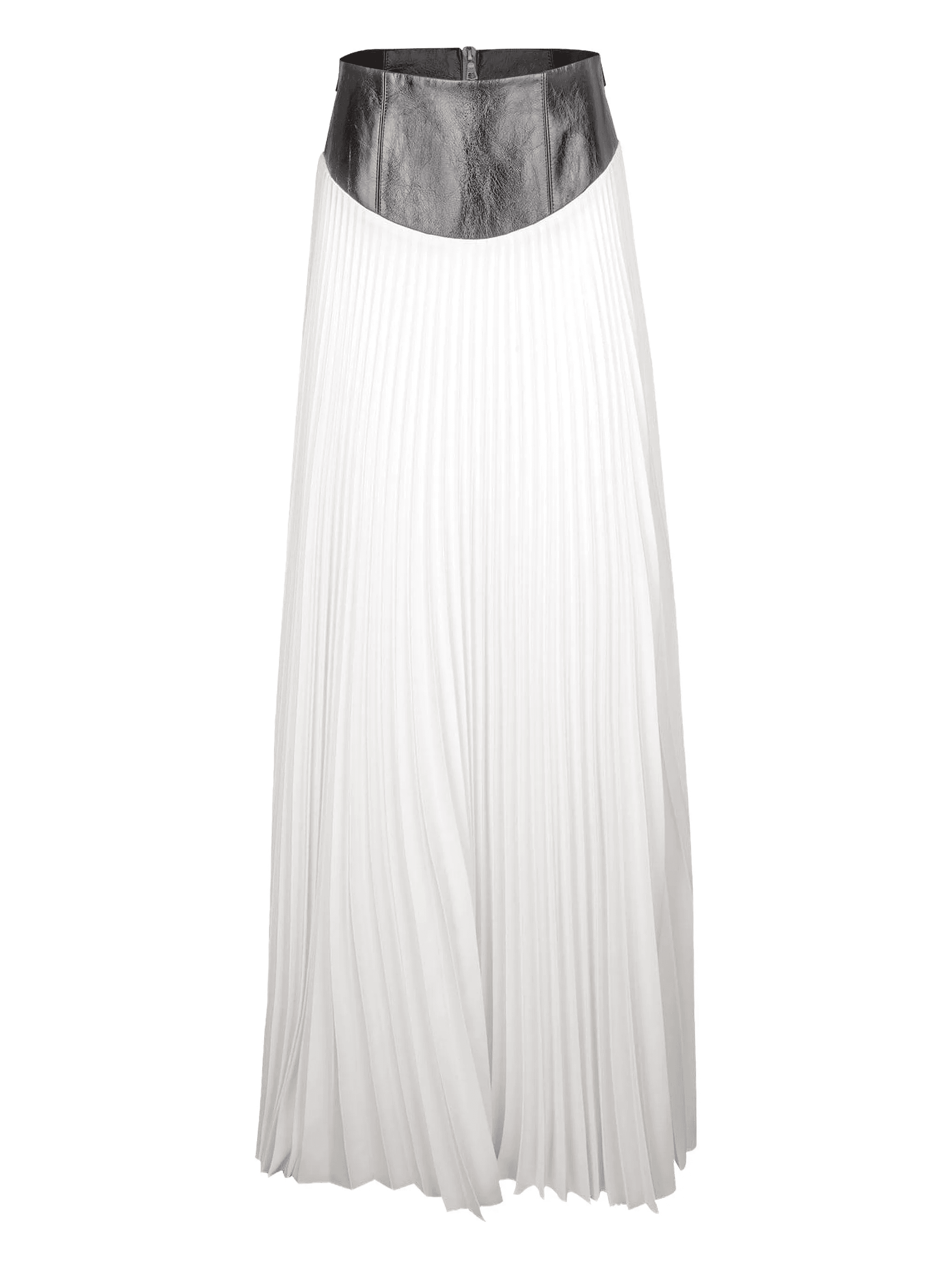 Laurel leather-waist pleated skirt - Image 1