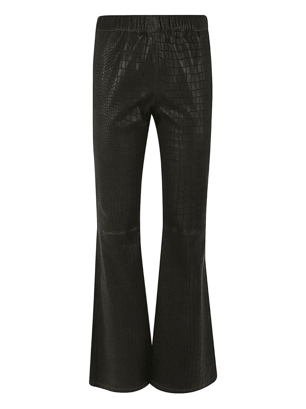 crocodile-embossed leather trousers - Image 1