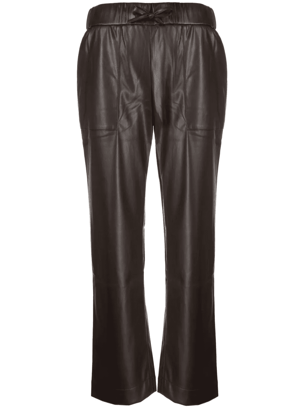 cropped faux leather trousers - Image 1