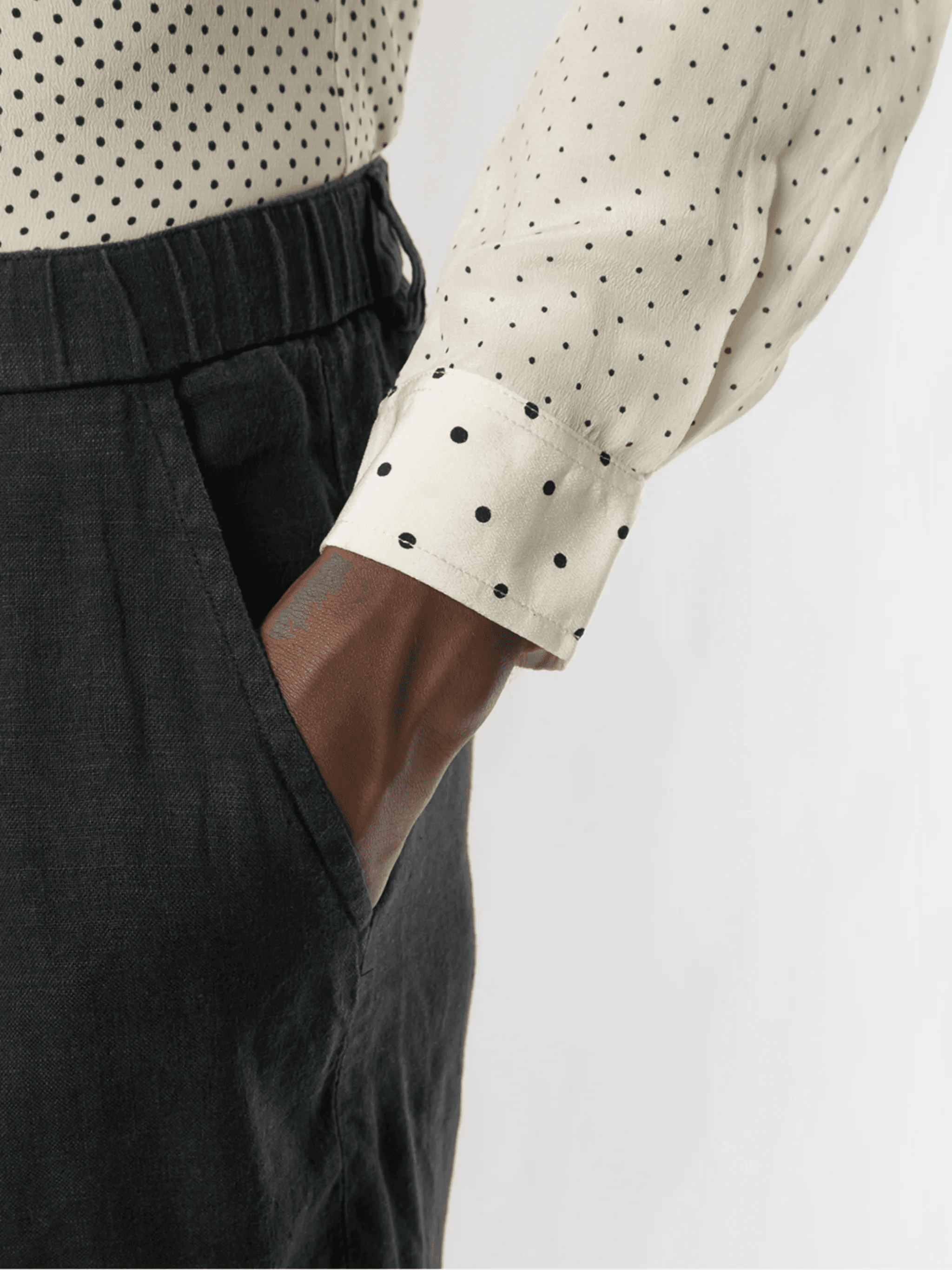 pleated linen shorts - Image 1