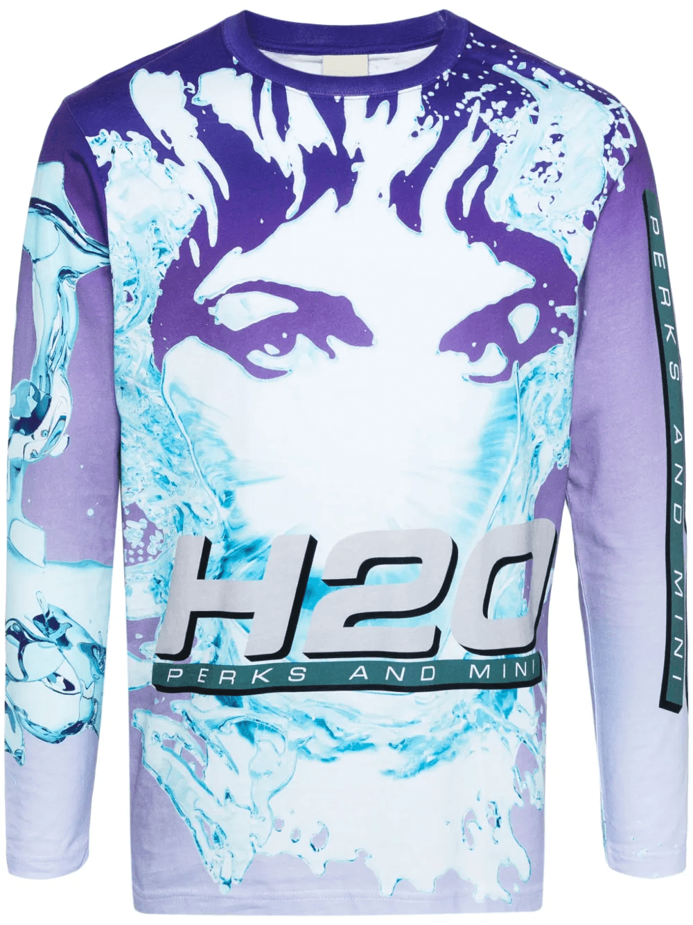 Splash-print organic cotton T-shirt - Image 1