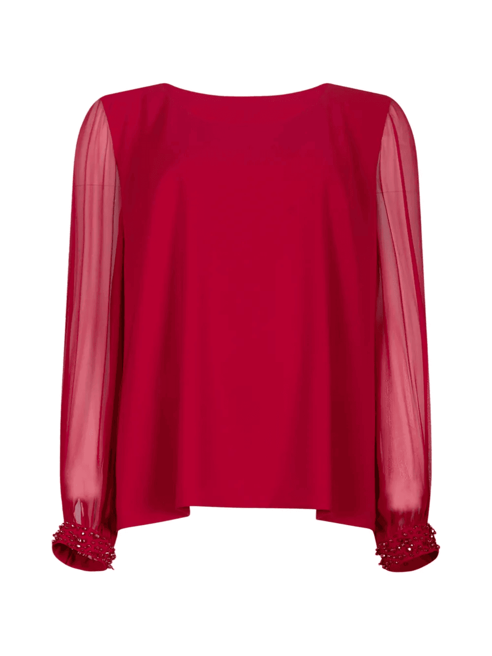 sheer-sleeve blouse - Image 1