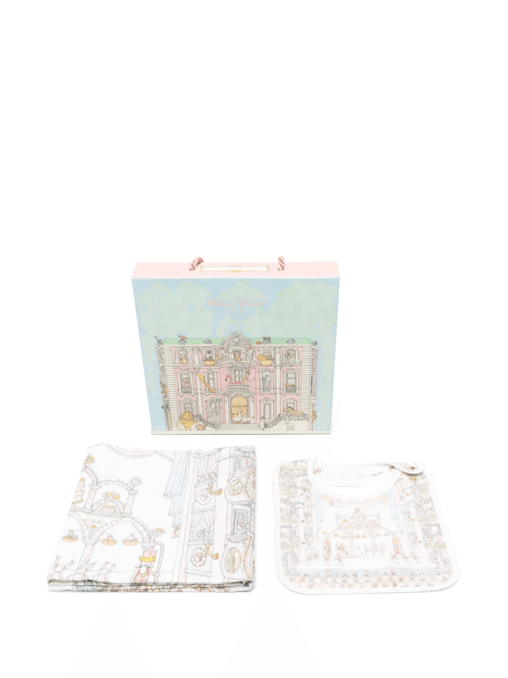 printed bib and blanket set - Image 1