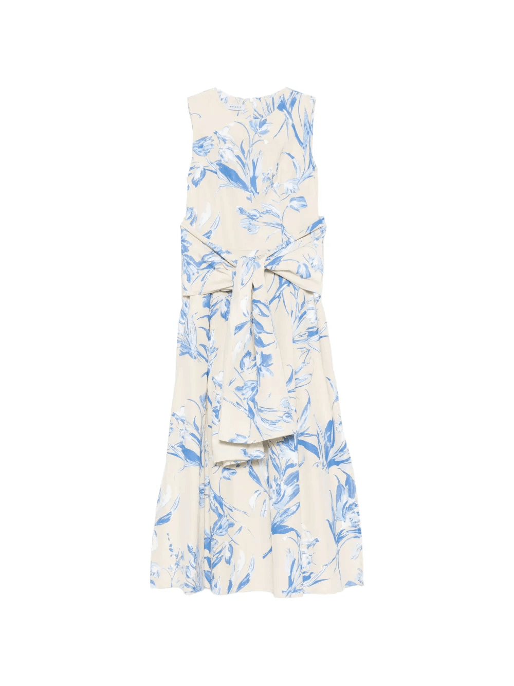 floral-print tie midi dress - Image 1