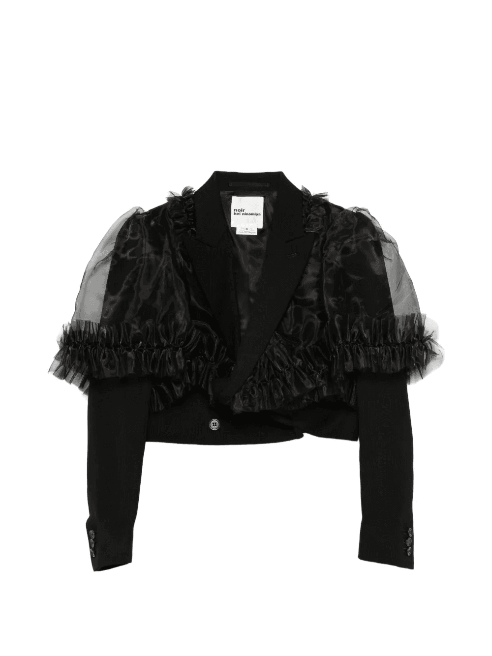 ruffled cropped jacket - Image 1