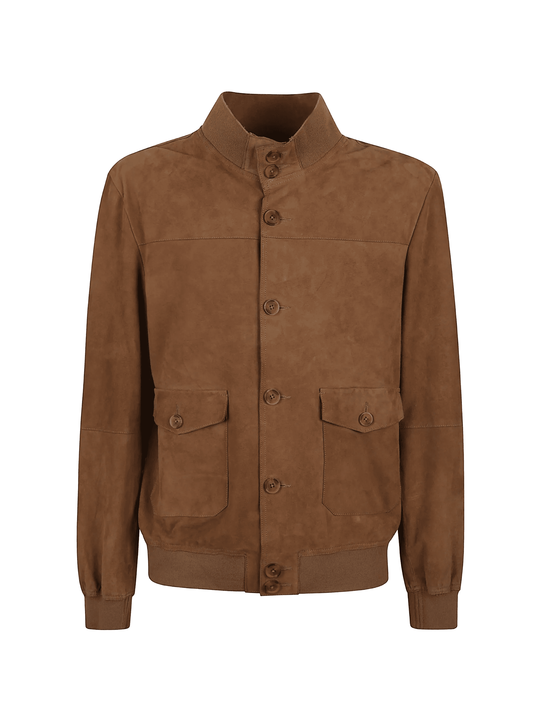 buttoned pocket suede jacket - Image 1