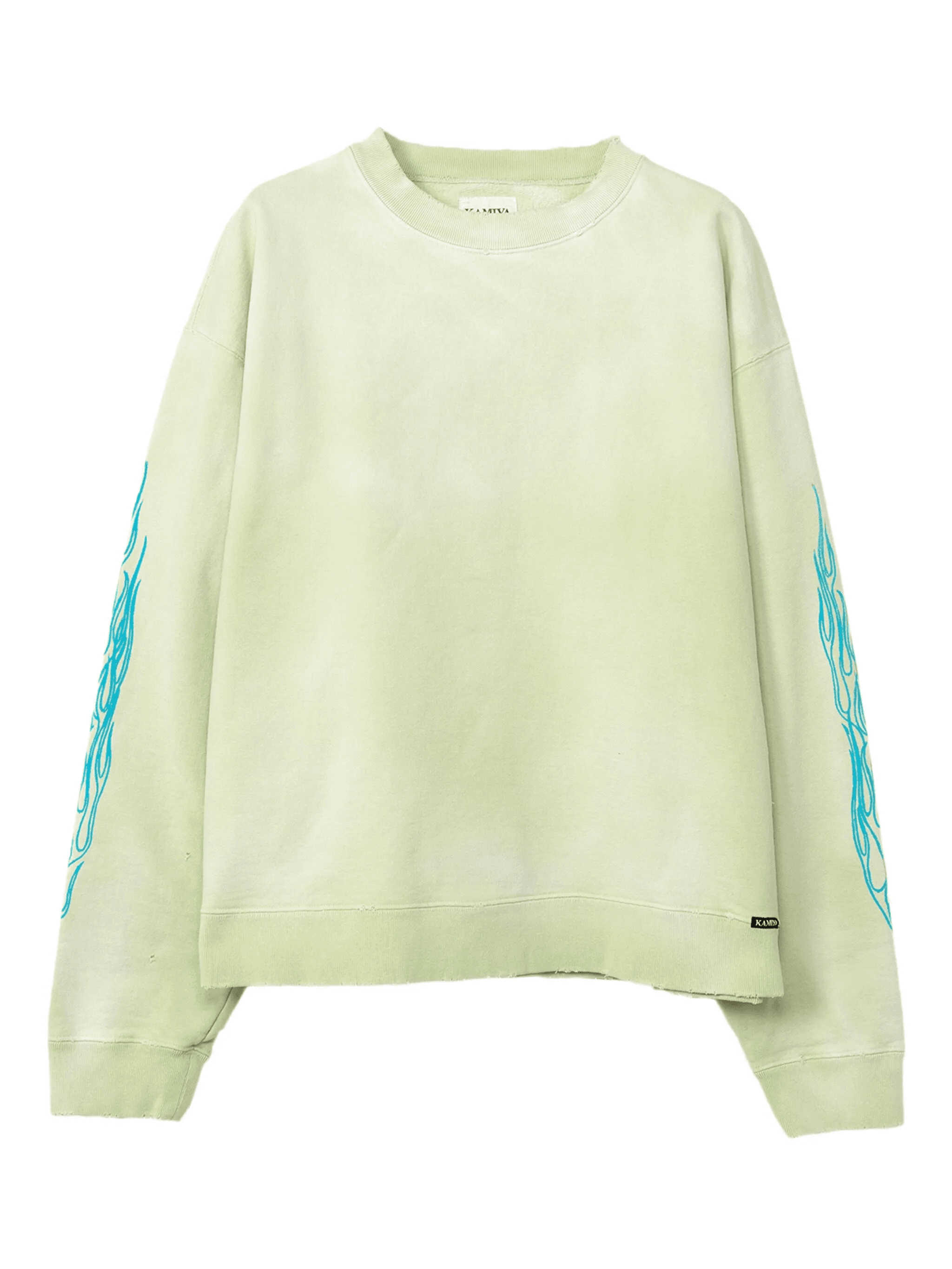 flame-printed cotton sweater - Image 1