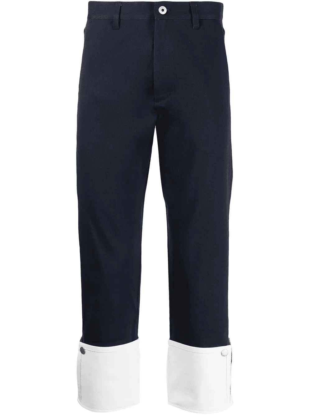 turn-up contrast hem chino trousers - Image 1