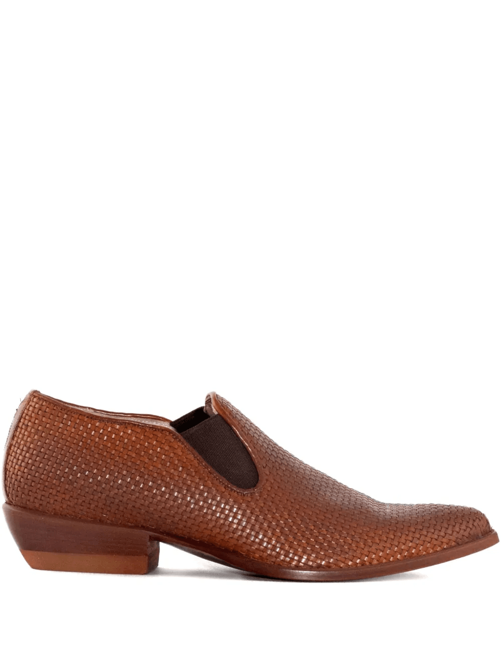 30mm woven leather slip-on boots - Image 1