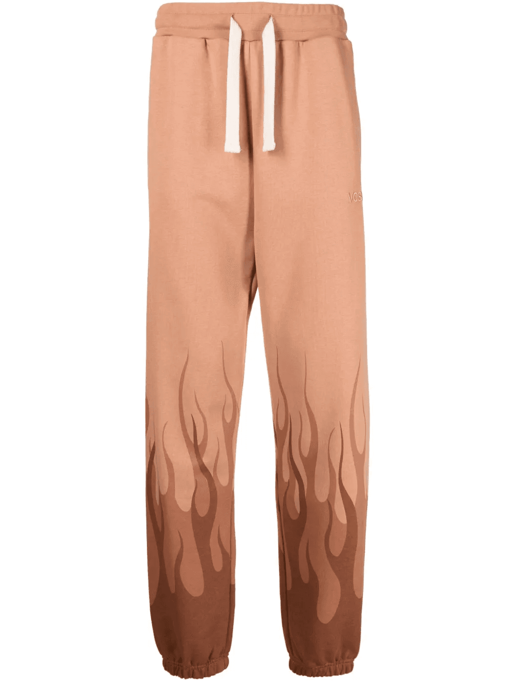 flame-print cotton track pants - Image 1