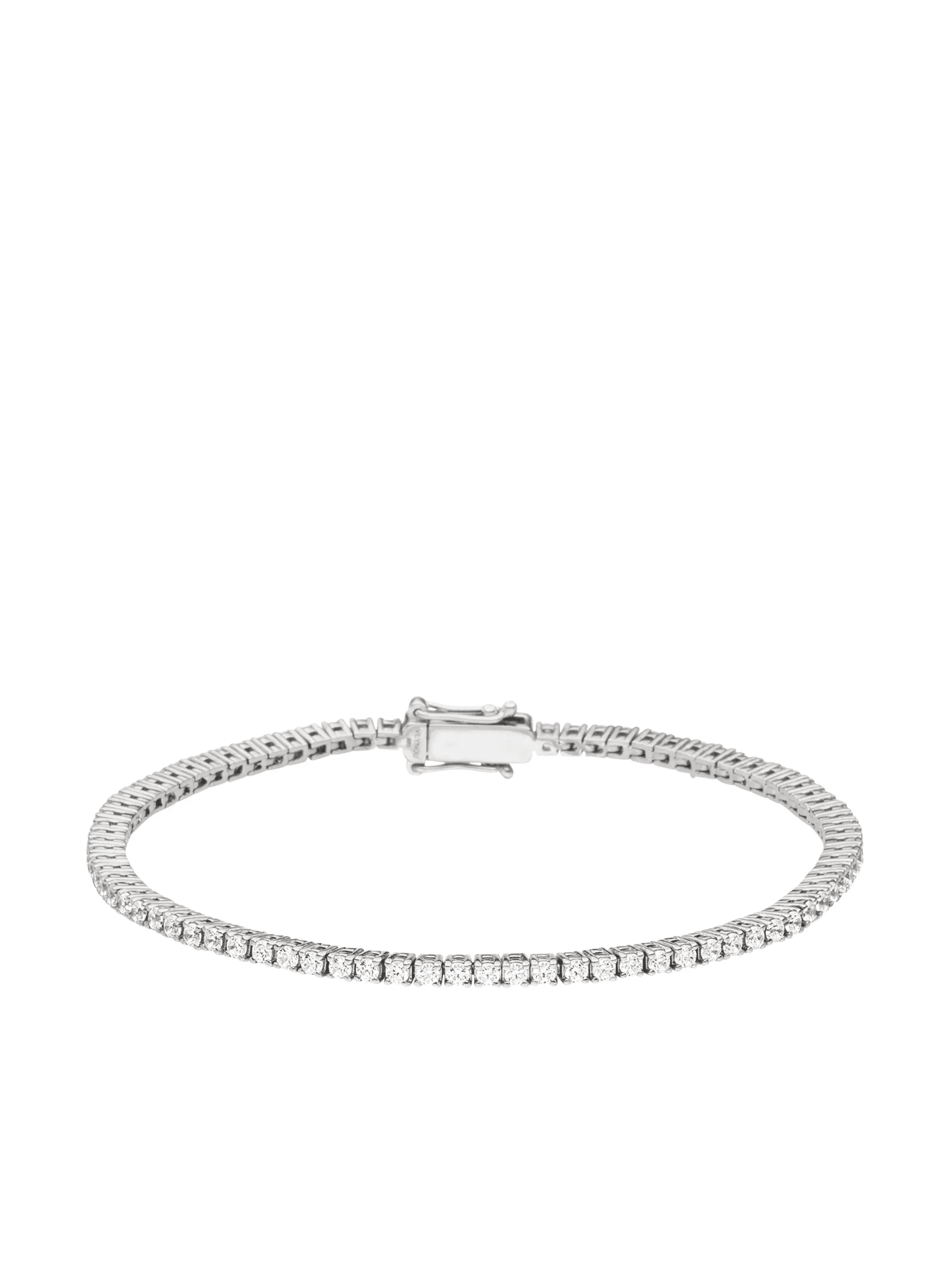 18kt white gold Tennis diamond bracelet - Image 1