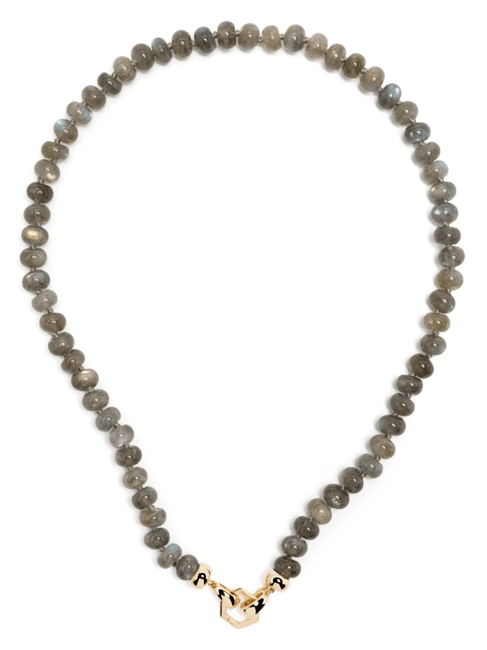18kt yellow gold Foundation labradorite beaded necklace - Image 1