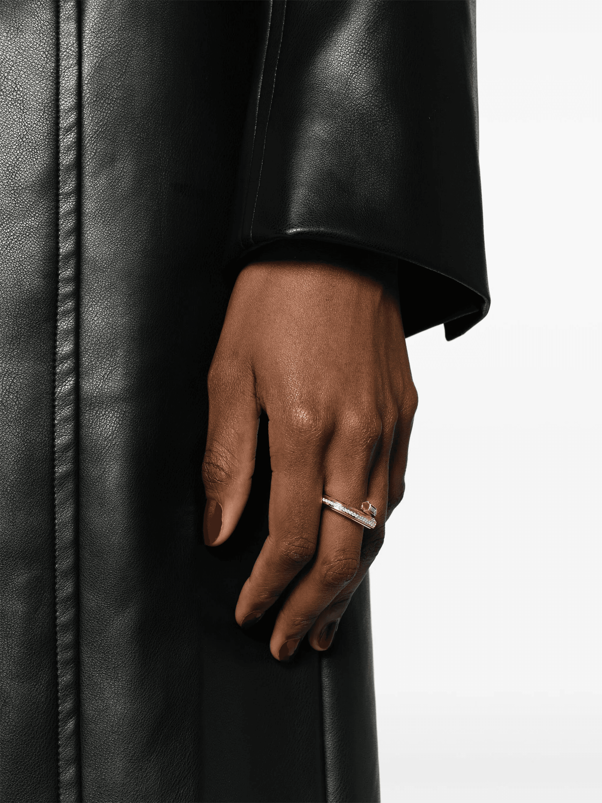 14kt yellow gold diamond Macaroni Eternity ring - Image 1