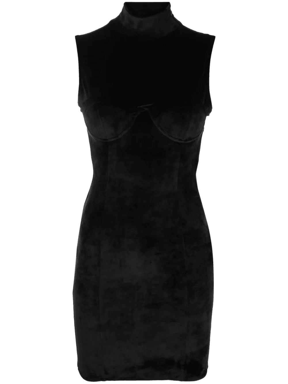 logo-plaque high-neck minidress - Image 1