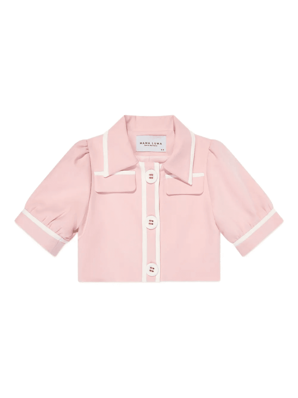 puff-sleeve button top - Image 1