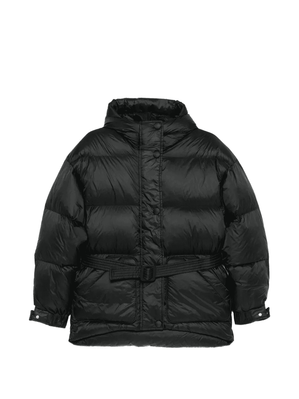 belted puffer jacket - Image 1