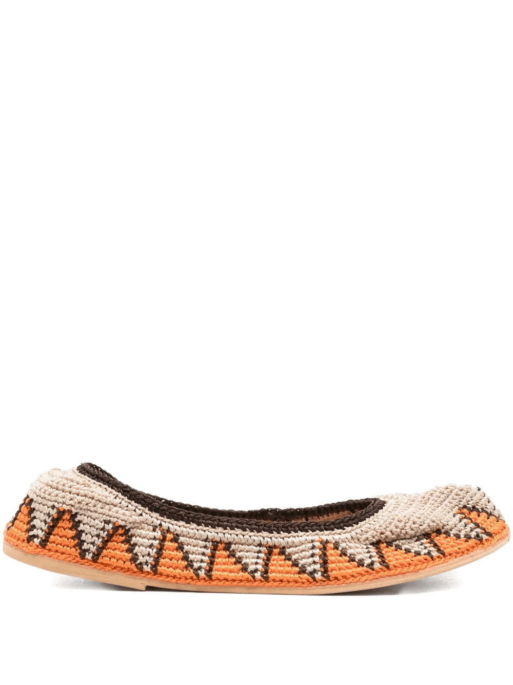 triangle-pattern crochet ballet flats - Image 1