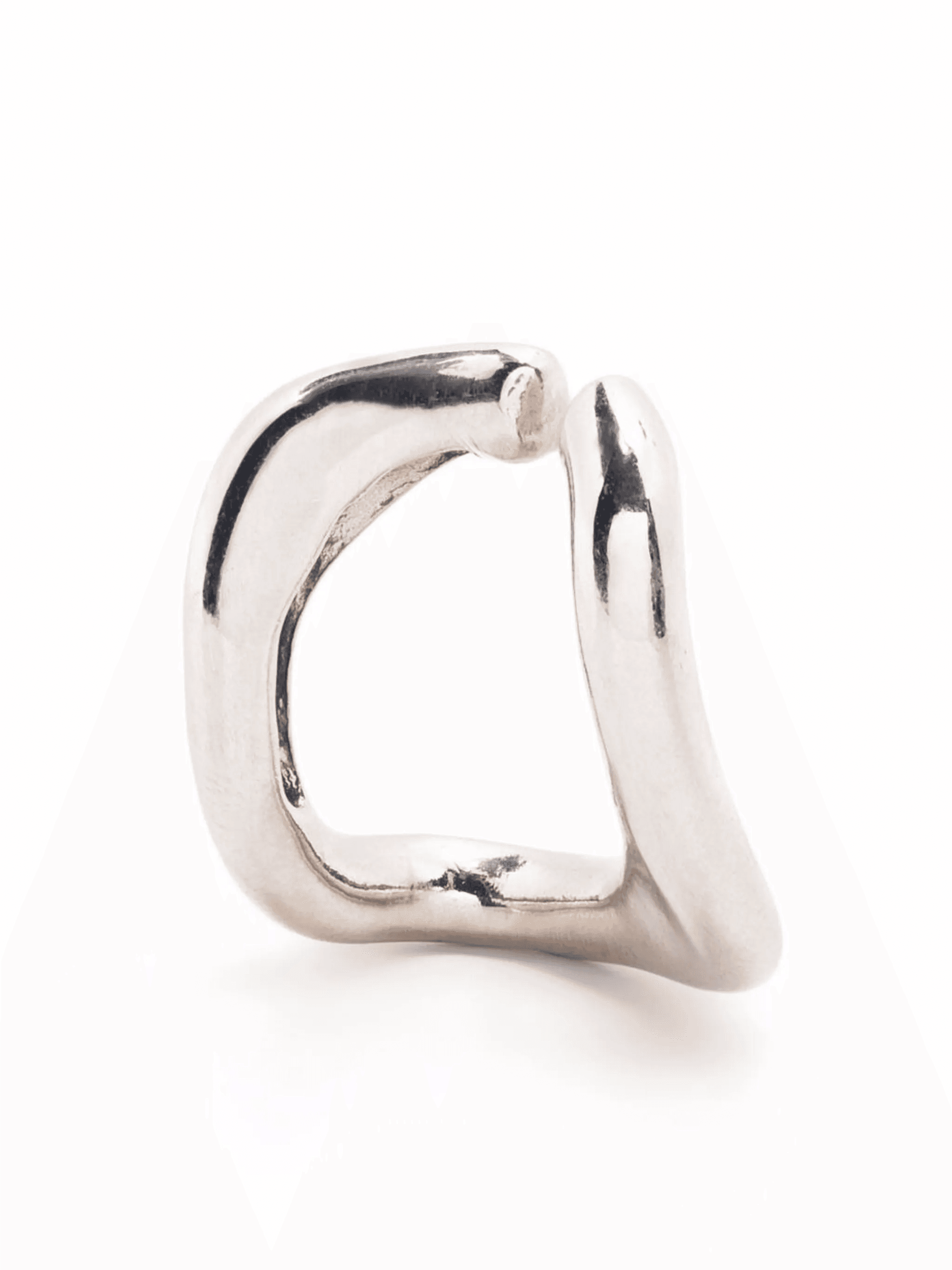 large recycled silver ear cuff - Image 1