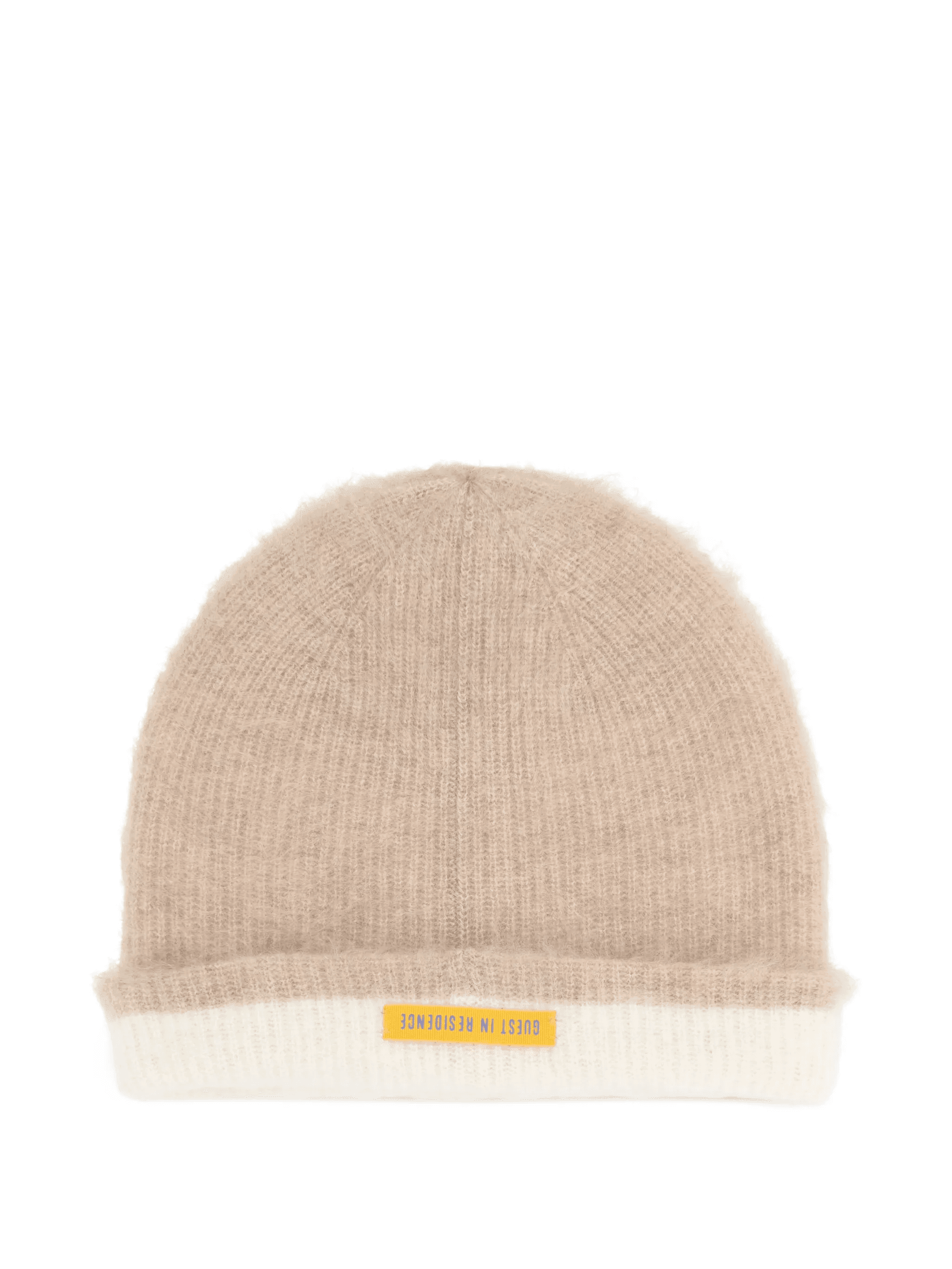 textured two-tone beanie hat - Image 1