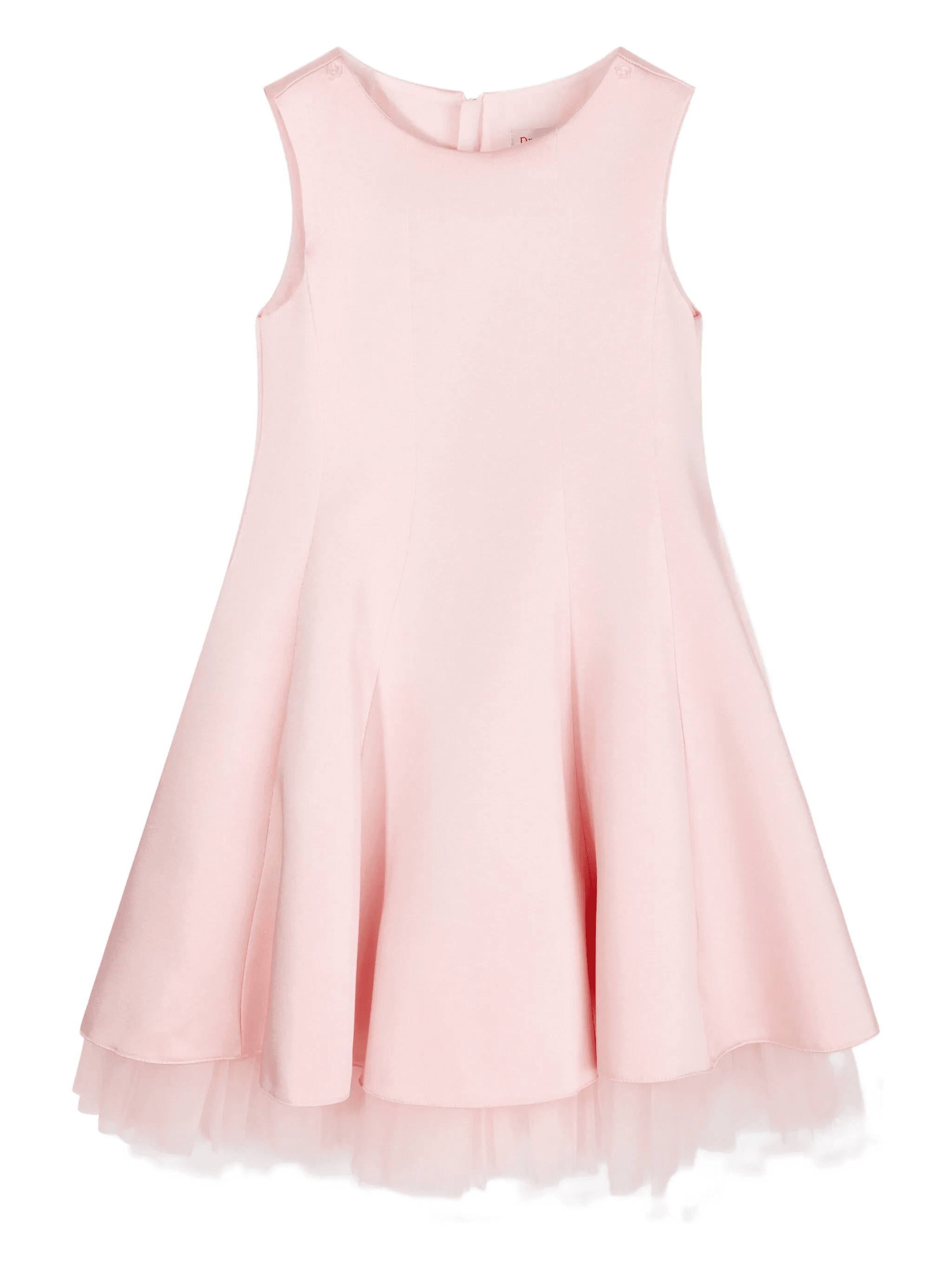 flower-embellished tulle dress - Image 1