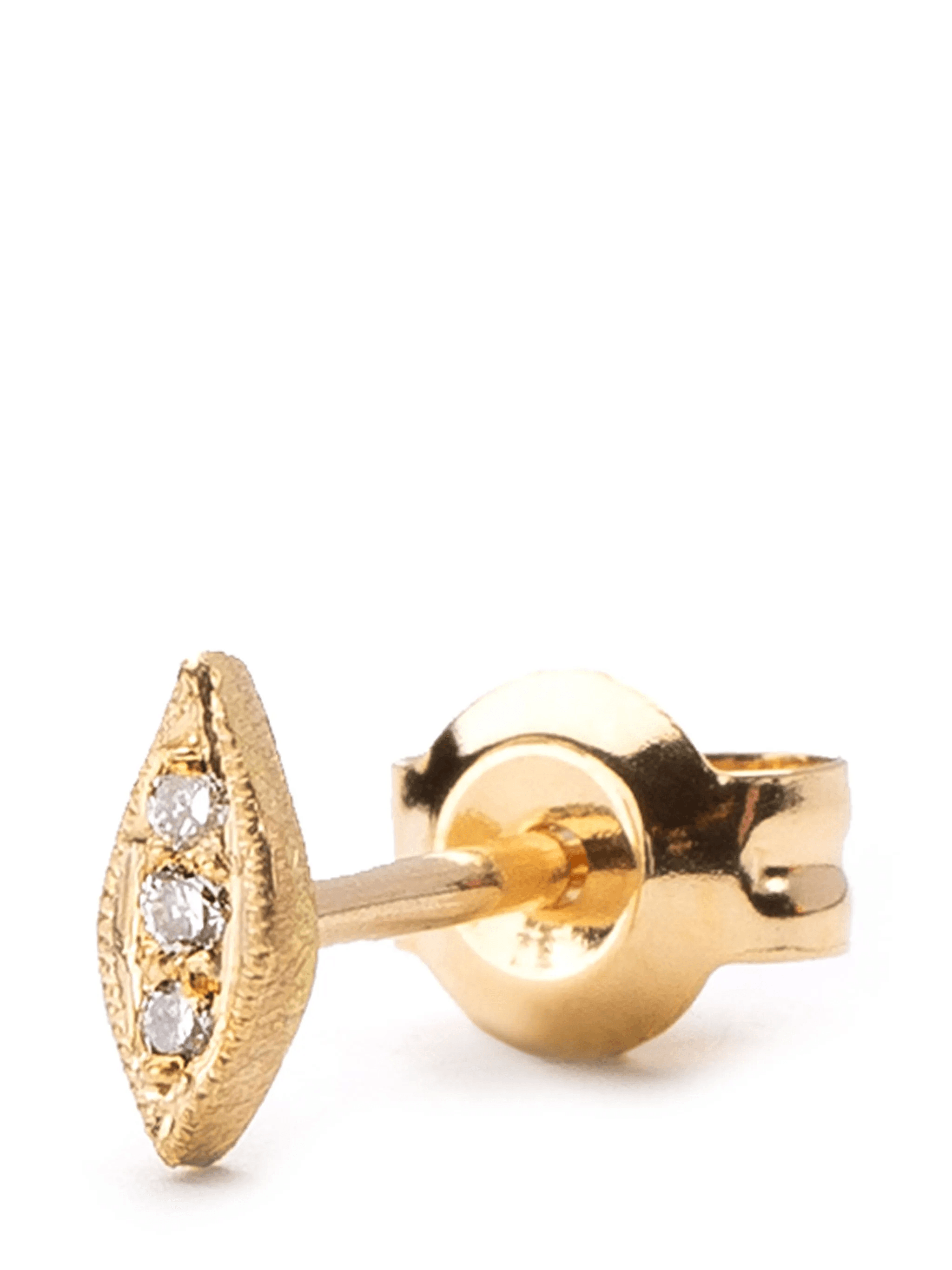 18kt yellow gold Leaf diamond stud earring - Image 1