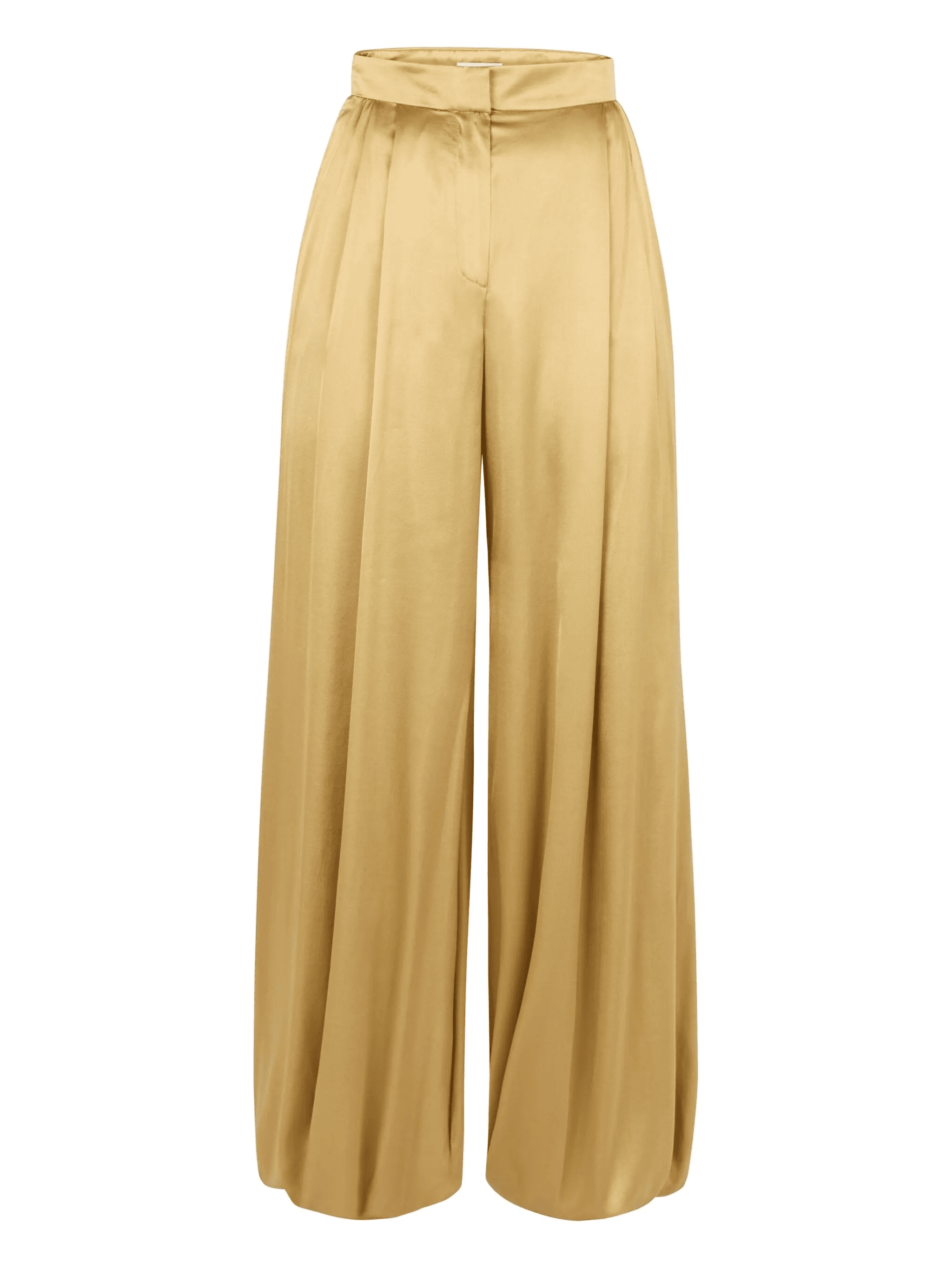 pleated-effect satin palazzo pants - Image 1