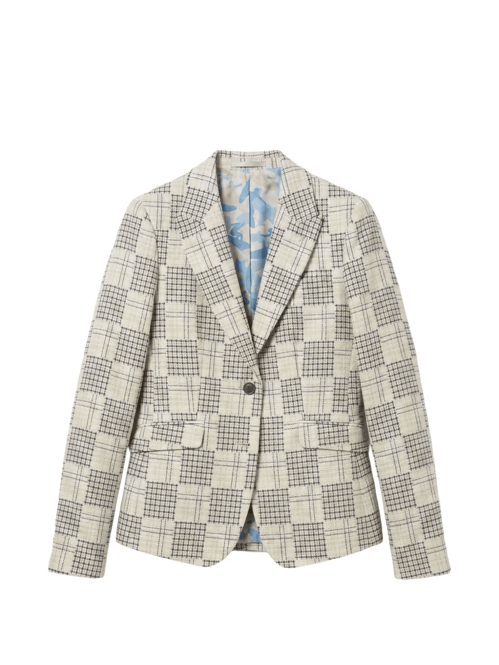 graphic-check blazer - Image 1