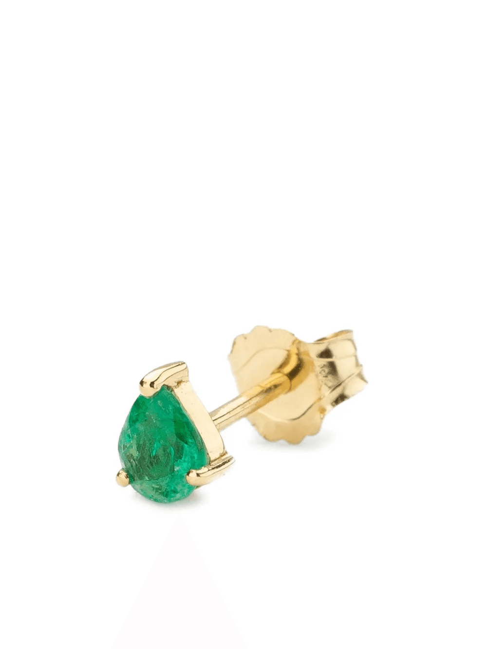 18K yellow gold Pear emerald earring - Image 1