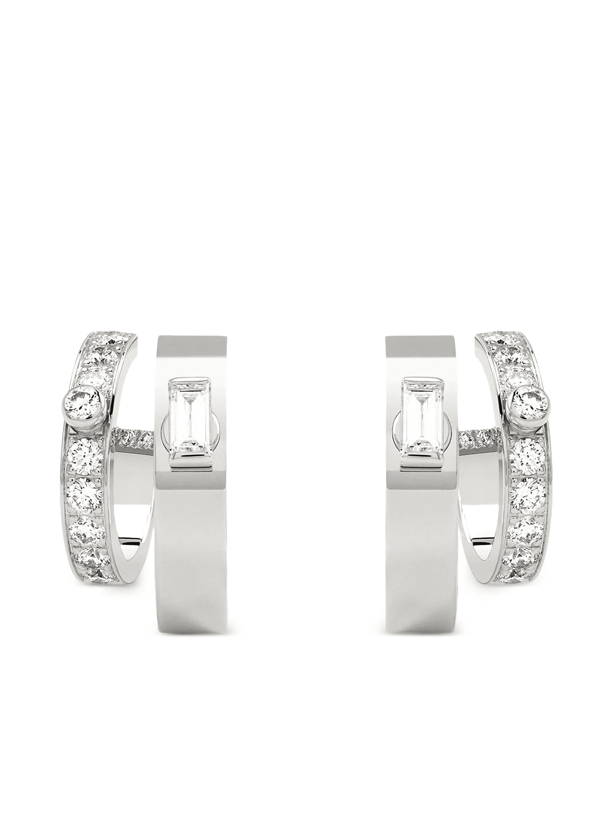 18K white gold Dinner Date Mood diamond earrings - Image 1